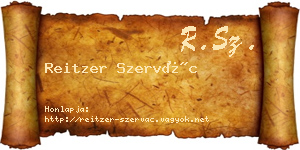 Reitzer Szervác névjegykártya